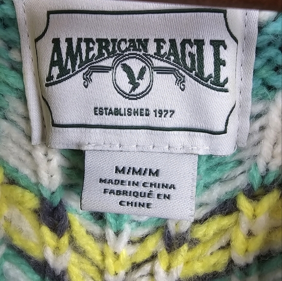 AMERICAN EAGLE Vintage Oversized Knit Chunky Funnel Neck‎ Sweater Women Sz M - Picture 10 of 12